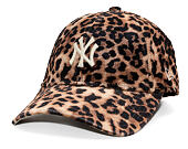 Womens Cap New Era - MLB Womens Leo Velour 9FORTY - NY Yankees - Brown / Cream