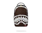Sprayground Cream And Brown Tear Check Backpack