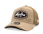 Cap New Era - Branded Oval Canvas Distress 9FORTY Trucker - Camel