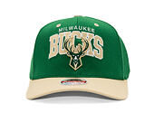 Cap Mitchell & Ness - NBA Team Arch Snapback - Milwaukee Bucks - Green / Beige