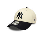 Kšiltovka New Era - MLB Color Block 9FORTY - NY Yankees - Cream / Navy