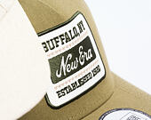 Cap New Era - Branded Buffalo Patch Linen 9FORTY A-Frame - New Olive
