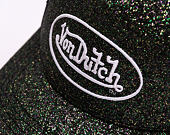 Cap Von Dutch - Glitter Oval Logo Trucker - Green Glitter / Black