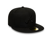 Cap New Era - MLB Black on Black 59FIFTY - Atlanta Braves - Black