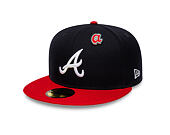 Cap New Era - MLB IMAGE DROP Cooperstown Icon 59FIFTY - Atlanta Braves - Navy / Scarlet
