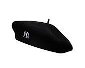 Womens Beret New Era - MLB Wool Script Beret - NY Yankees - Black