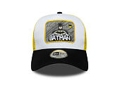 Kids Cap New Era - DC Patch 9FORTY A-Frame Trucker - Batman - White / Black