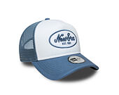 Kids Cap New Era - Branded Oval Patch 9FORTY A-Frame Trucker - Blue / White