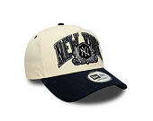 Cap New Era - MLB Wordmark Suede 9FORTY A-Frame - NY Yankees - Cream / Navy