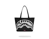 Bag Sprayground - Black And White Drip Check Shark Tote