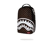 Backpack Sprayground - Brown And Cream Drip Check Shark Backpack