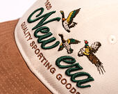 Cap New Era - Branded Suede Pre-Curved 9FIFTY Retro Crown - Cream / Deep Auburn