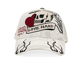 Cap Ed Hardy - Unisex Live Fast Love Hard 5 Panel Trucker Cap - White