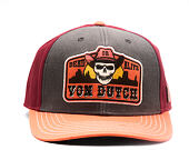 Cap Von Dutch - Dead Or Alive Skull Patch Premium Semi Curve - Red / Grey / Orange