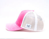 Womens Cap Von Dutch - Baseball - Velvet Rhinestone Logo - White / Pink