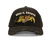 Cap Capslab - Looney Tunes Baseball Cap - Wile E. Coyote Caution Distressed - Black