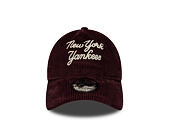 Cap New Era - MLB Cord Script 9TWENTY A-Frame - NY Yankees - Maroon