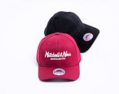 Mitchell & Ness Pinscript Redline Snapback Branded Burgundy / White Cap