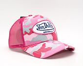 Von Dutch Boston Trucker Poly Camo Plum/Pink Cap