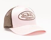 Von Dutch Cary Trucker Satin Lt.Pink/Brown Cap