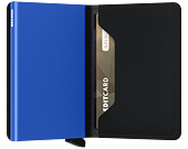Secrid Matte Black & Blue Wallet