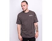 New Era Oversized Pinstripe Tee Brown / Off White