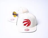Mitchell & Ness Cut Away Snapback Nba Toronto Raptors Off White Cap