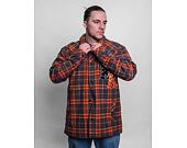 Karl Kani Chest Signature Heavy Flannel Overshirt cognac