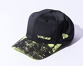New Era 9FIFTY Stretch-Snap All-Over-Print VR46 Black / Upright Yellow Cap