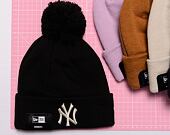 Dámský kulich New Era MLB Womens Metallic Pom Beanie New York Yankees Pastel Purple