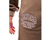 Dámská mikina New Era Arch Wordmark Crop Hoody Ash Brown / White
