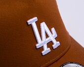 Kšiltovka New Era 9FORTY A-Frame Trucker MLB League Essential Los Angeles Dodgers Caramel Brown / Wh