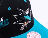 Kšiltovka Mitchell & Ness Overbite Pro Snapback San Jose Sharks Black