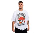 Triko New Era - Graphic Drop Shoulder Tee - Chicago Bulls - White / Black