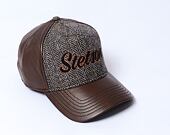 Kšiltovka Stetson Trucker Cap Lamb Nappa Harris Tweed Brown Brass