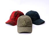 Kšiltovka New Era - 9TWENTY MLB Harris Tweed - LA Dodgers - Olive