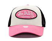 Kšiltovka Von Dutch - Trucker Boston - Caps - Cot Twill - White/ Pink