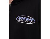 Mikina Karl Kani - Woven Signature Chrome Zip Hoodie - black
