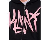 Mikina Karl Kani - Woven Signature Kani Os Zip Hoodie - black/rose