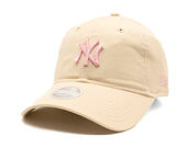 Dámská Kšiltovka New Era - MLB Contrast Stitch 9TWENTY - NY Yankees - Cream / Pink