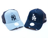 Dámská Kšiltovka New Era - MLB Denim 9FORTY Trucker - LA Dodgers - Navy