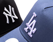 Dámská Kšiltovka New Era - MLB League Essential 9FORTY Trucker - LA Dodgers - Muted Indigo / Lavende