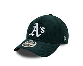 Kšiltovka New Era - MLB Cord 9FORTY M-CROWN - Oakland Athletics - Dark Green