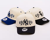 Kšiltovka New Era - MLB Paisley Bandana 9FORTY A-Frame - NY Yankees - Cream / Navy
