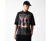 Triko New Era - NBA Washed Graphic Tee - Chicago Bulls - Black