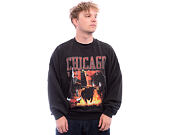 Mikina New Era - NBA Washed Graphic Crewneck - Chicago Bulls - Black