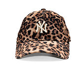 Womens Cap New Era - MLB Womens Leo Velour 9FORTY - NY Yankees - Brown / Cream
