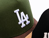 Cap New Era - MLB Suede Visor 9FORTY A-Frame - LA Dodgers - Rifle Green / Brown
