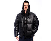 Karl Kani - Metal Signature Pu Leather Puffer Jacket - Black