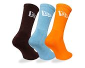 Socks New Era - Flag Crew Socks 3pk - Brown / Blue / Orange